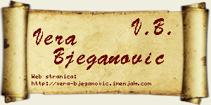 Vera Bjeganović vizit kartica